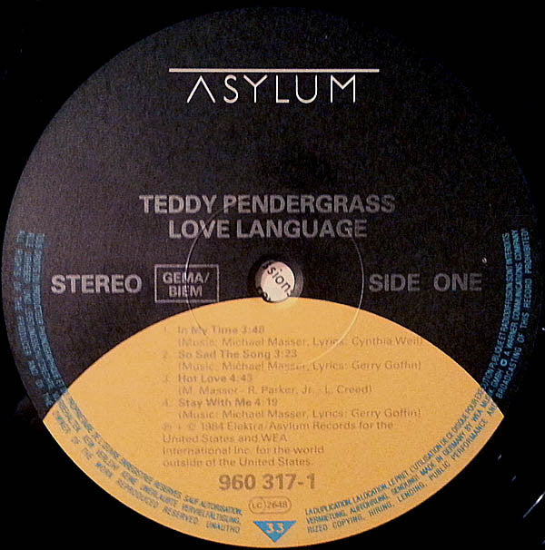 Teddy Pendergrass : Love Language (LP, Album, BIE)