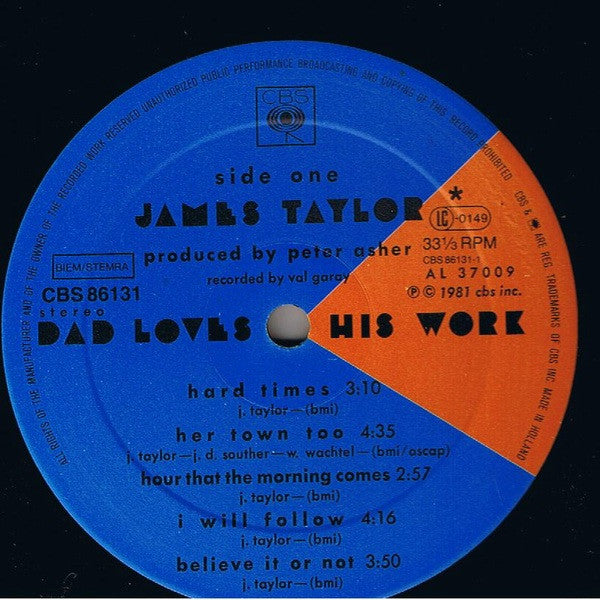 James Taylor (2) : Dad Loves His Work (LP, Album)