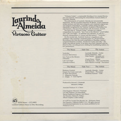 Laurindo Almeida : Virtuoso Guitar (LP, Album, Ltd, Whi)