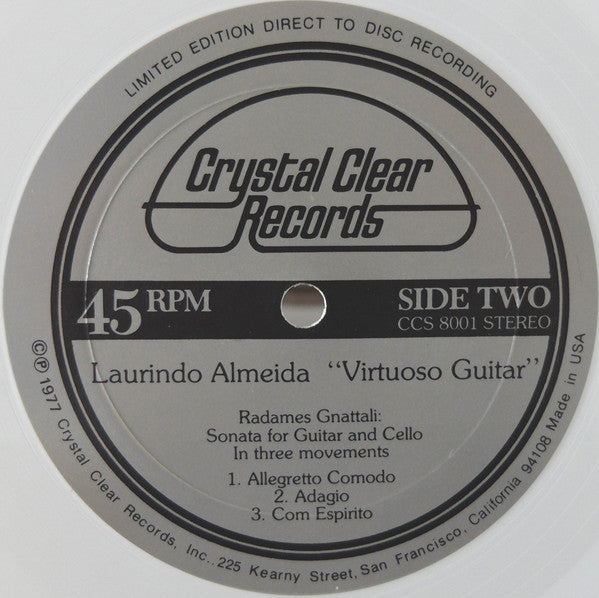 Laurindo Almeida : Virtuoso Guitar (LP, Album, Ltd, Whi)