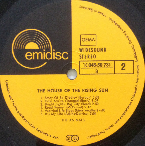 The Animals : House Of The Rising Sun (LP, Comp)