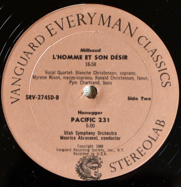 Edgard Varèse / Darius Milhaud / Arthur Honegger : Amériques / L'Homme Et Son Désir / Pacific 231 (LP, RP)