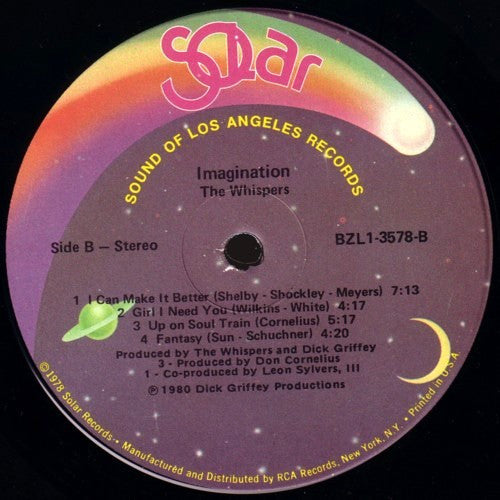 The Whispers : Imagination (LP, Album, Ind)