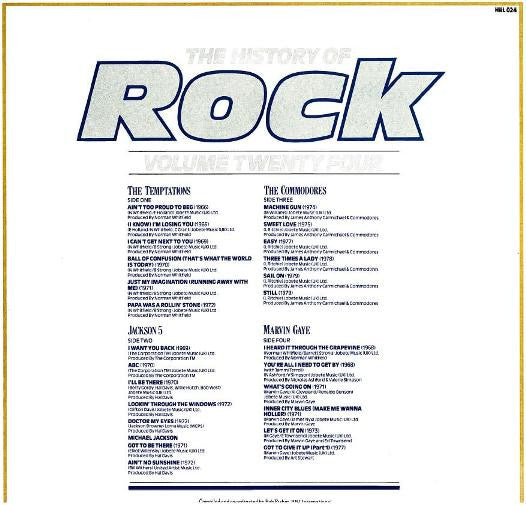 The Temptations / The Jackson 5 / Commodores / Marvin Gaye : The History Of Rock (Volume Twenty Four) (2xLP, Comp)