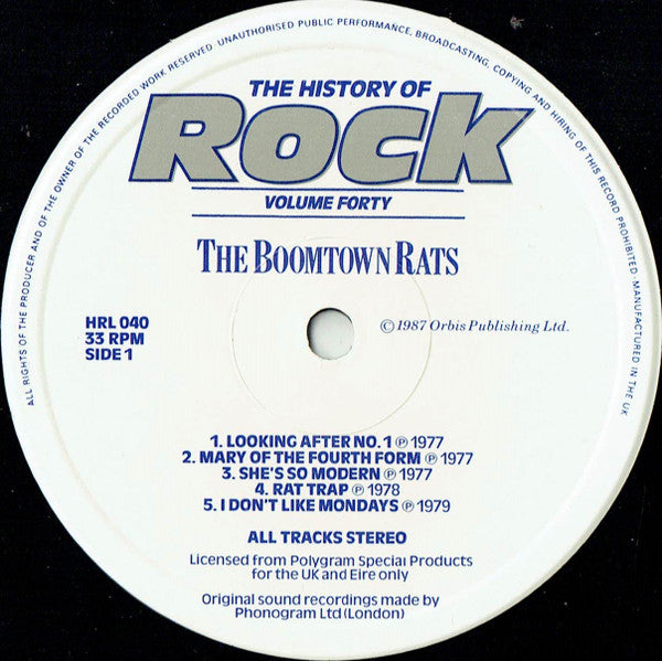The Boomtown Rats / The Jam / Spandau Ballet / Gary Numan : The History Of Rock (Volume Forty) (2xLP, Comp)