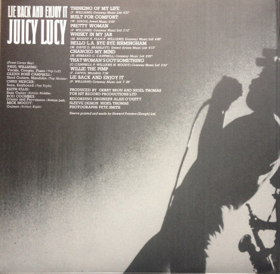 Juicy Lucy : Lie Back And Enjoy It (LP, Album, Pos)