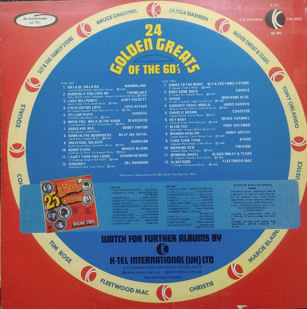 Various : 24 Golden Greats Of The 60's (LP, Comp, Ltd)