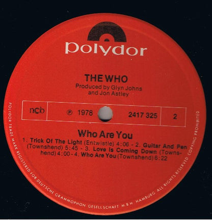 The Who : Who Are You (LP, Album)