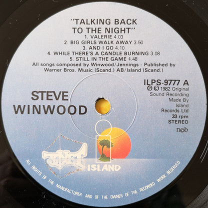 Steve Winwood : Talking Back To The Night (LP, Album)