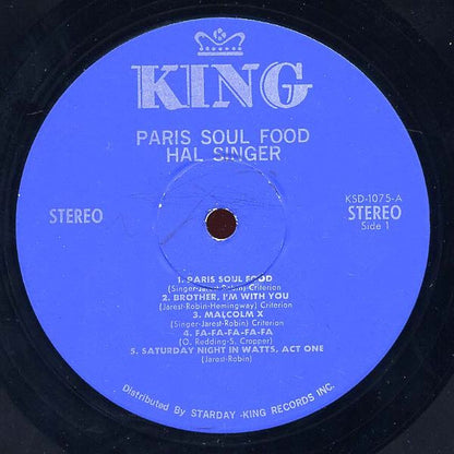 Hal Singer : Paris Soul Food (LP, Album)