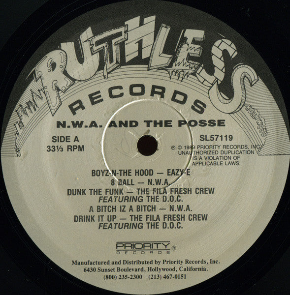 N.W.A. And The Posse : N.W.A. And The Posse (LP, Comp, RE)