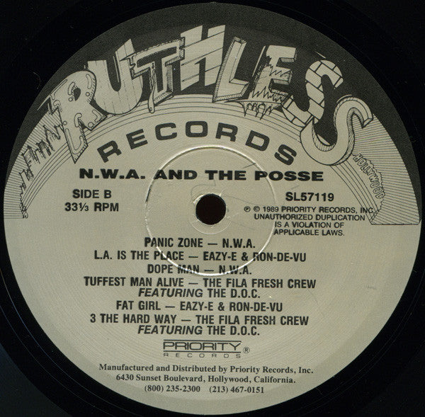 N.W.A. And The Posse : N.W.A. And The Posse (LP, Comp, RE)