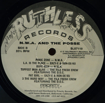 N.W.A. And The Posse : N.W.A. And The Posse (LP, Comp, RE)