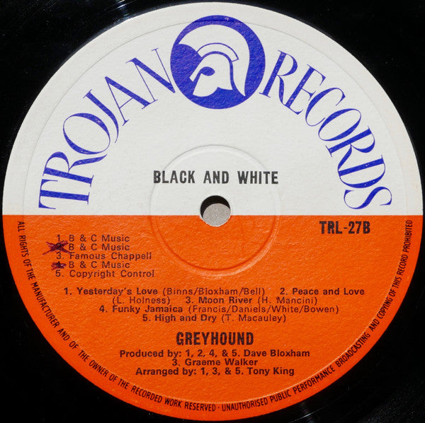 Greyhound (4) : Black And White (LP, Album)