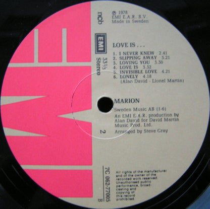 Marion (9) : Love Is... (LP, Album)