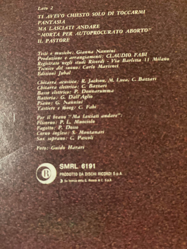 Gianna Nannini : Gianna Nannini (LP, Album, RE)