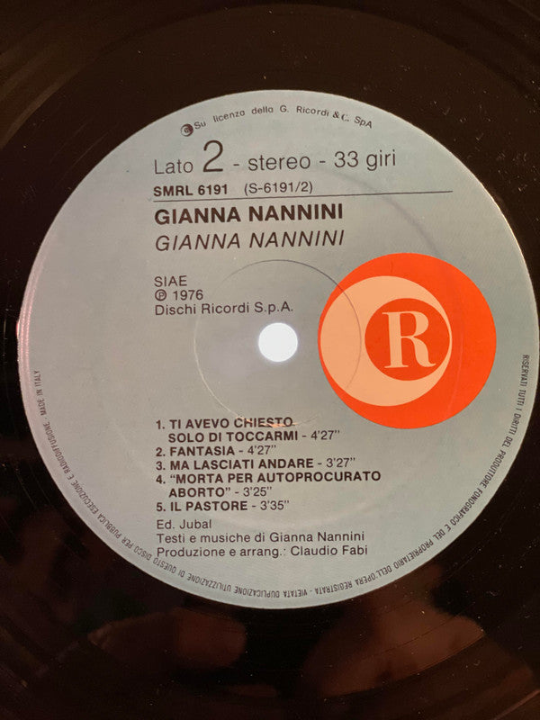 Gianna Nannini : Gianna Nannini (LP, Album, RE)