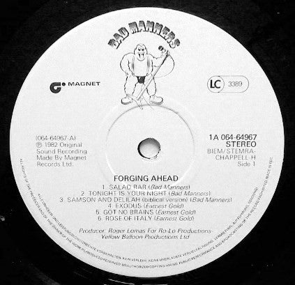 Bad Manners : Forging Ahead (LP, Album)
