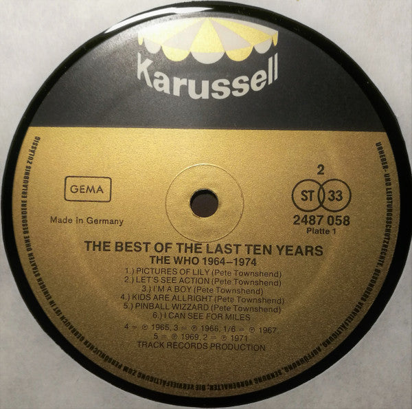 The Who : '64 - '74 / The Best Of The Last Ten Years (2xLP, Comp)