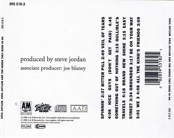 Soul Asylum (2) : And The Horse They Rode In On (CD, Album, RE)