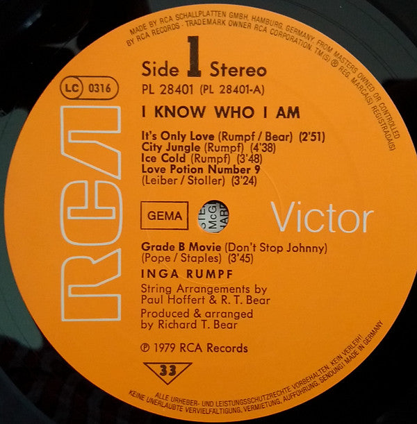 Inga Rumpf : I Know Who I Am (LP, Album)