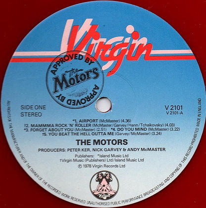 The Motors : Approved By The Motors (LP, Album, Red)