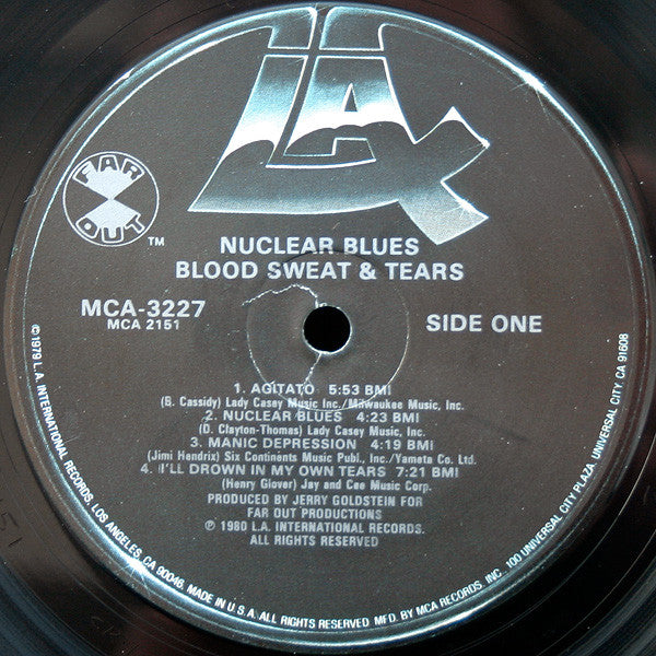 Blood, Sweat And Tears : Nuclear Blues (LP, Album, Glo)