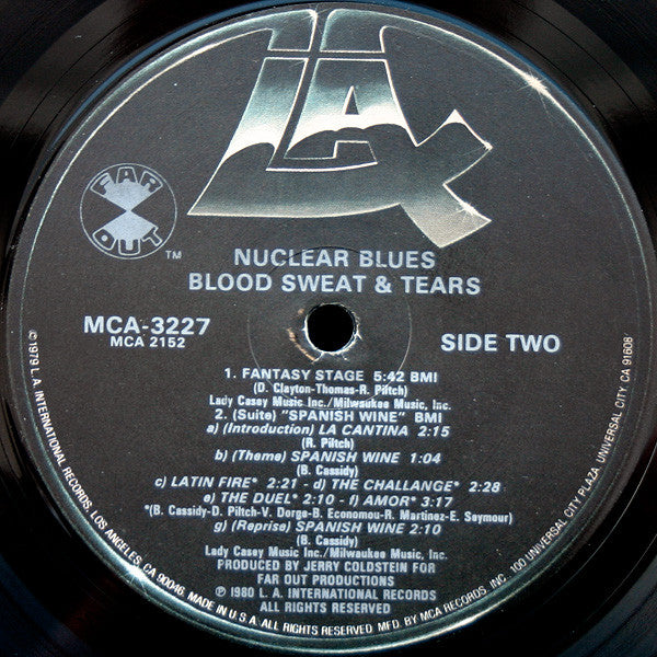 Blood, Sweat And Tears : Nuclear Blues (LP, Album, Glo)