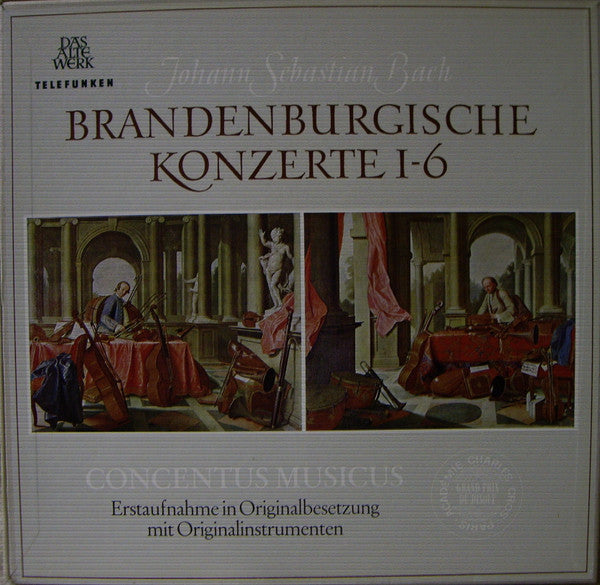 Johann Sebastian Bach – Concentus Musicus Wien : Brandenburgische Konzerte 1-6 (2xLP, RE + Box)