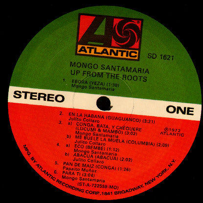 Mongo Santamaria : Up From The Roots (LP, RE)