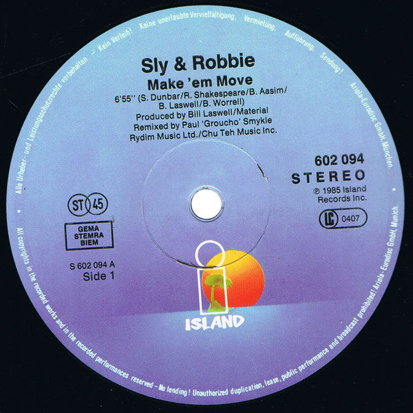 Sly & Robbie : Make 'Em Move (12", Maxi)