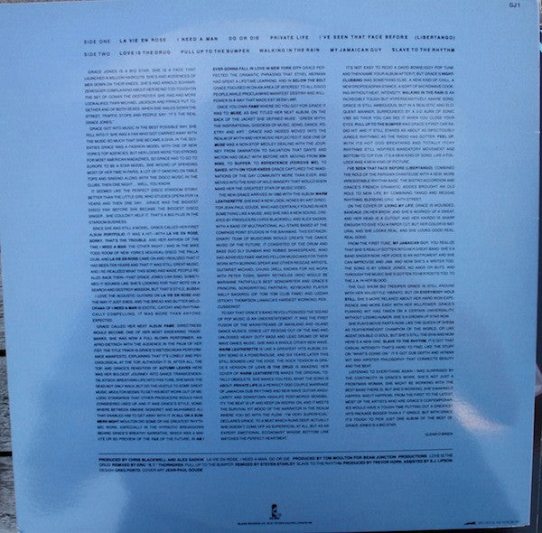 Grace Jones : Island Life (LP, Comp, Gat)