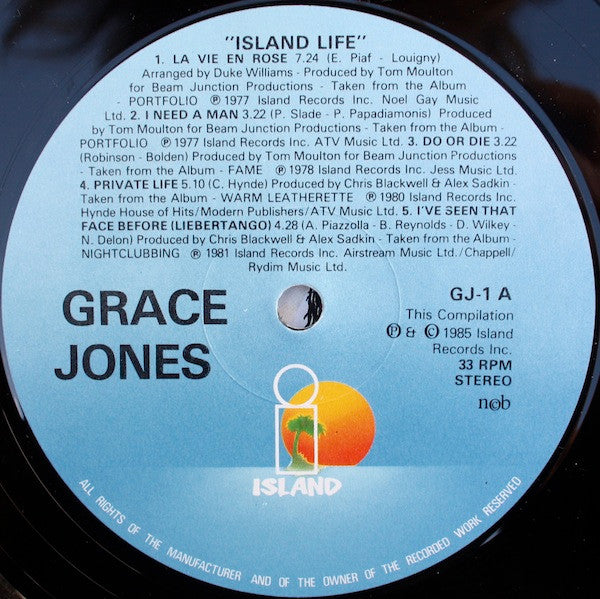 Grace Jones : Island Life (LP, Comp, Gat)