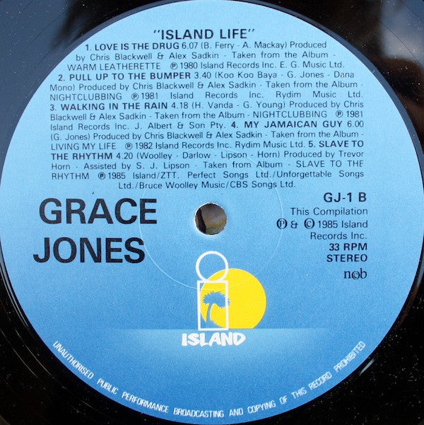 Grace Jones : Island Life (LP, Comp, Gat)