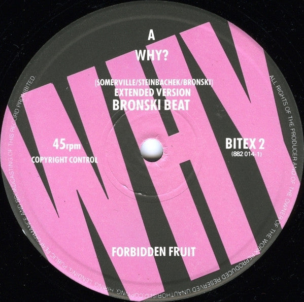 Bronski Beat : Why? (12")