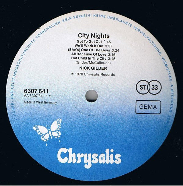 Nick Gilder : City Nights (LP, Album)