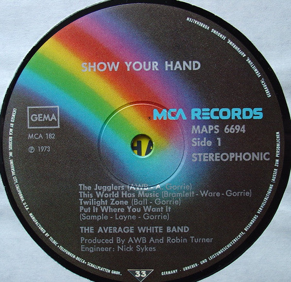 Average White Band : Show Your Hand (LP, Album)