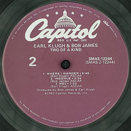 Earl Klugh And Bob James : Two Of A Kind (LP, Album, Jac)