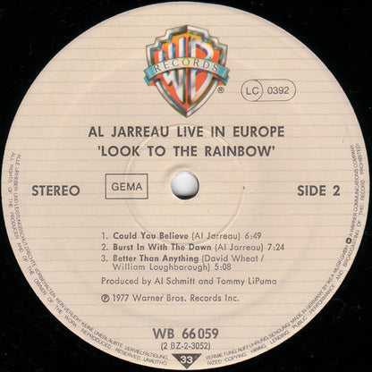Al Jarreau : Look To The Rainbow - Live In Europe (2xLP, Album, RE)