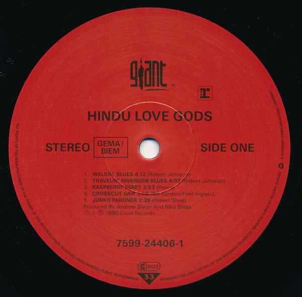 Hindu Love Gods : Hindu Love Gods (LP, Album)