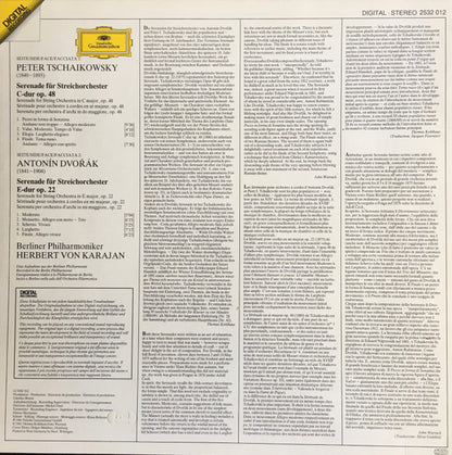 Pyotr Ilyich Tchaikovsky • Antonín Dvořák - Berliner Philharmoniker • Herbert von Karajan : Streicherserenaden = String Serenades (LP)