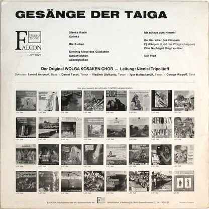 Der Wolga-Kosakenchor : Gesänge Der Taiga (LP, Album)