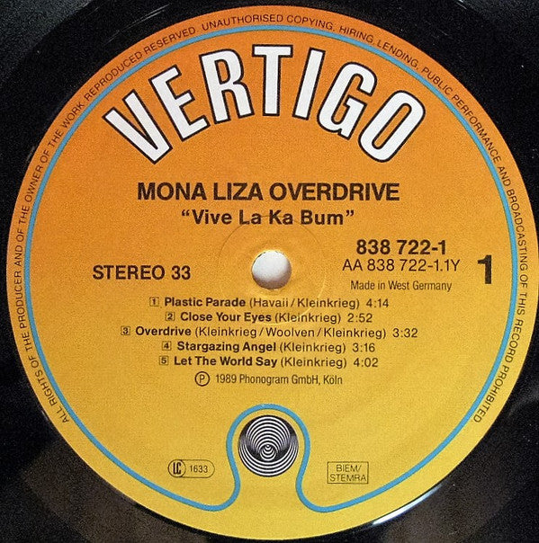 Mona Liza Overdrive : Vive La Ka Bum (LP, Album)