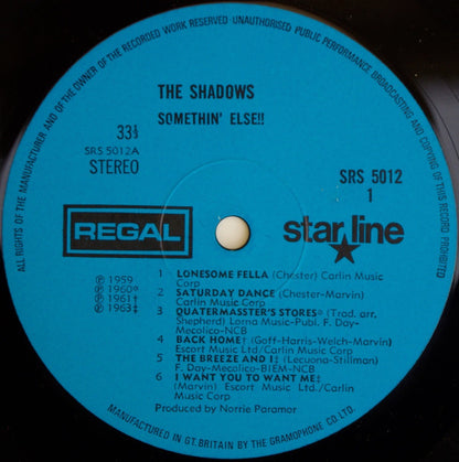 The Shadows : Somethin' Else!! (LP, Comp)