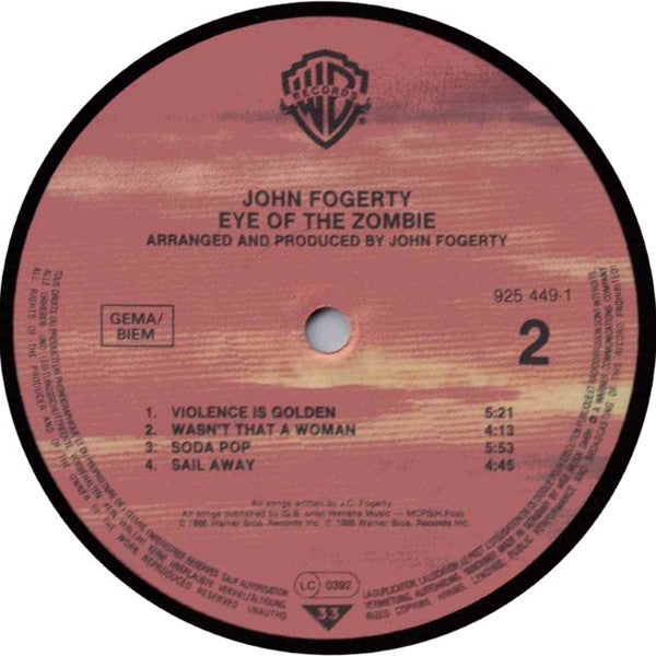 John Fogerty : Eye Of The Zombie (LP, Album)