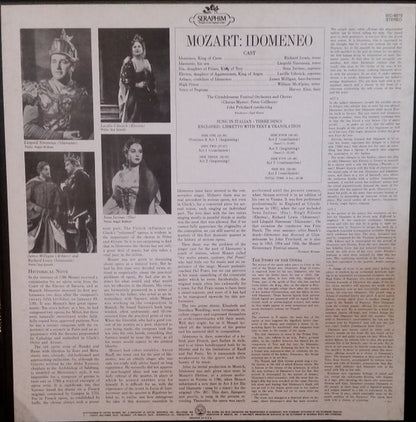 Wolfgang Amadeus Mozart - Richard Lewis (3) / Leopold Simoneau / Sena Jurinac / Lucille Udovick / James Milligan / William McAlpine / Hervey Alan / Glyndebourne Festival Chorus And Glyndebourne Festival Orchestra / John Pritchard : Idomeneo (3xLP, Album, RE + Box)