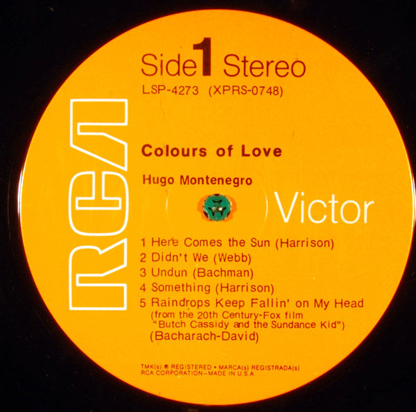 Hugo Montenegro : Colours Of Love (LP, Album, Ind)