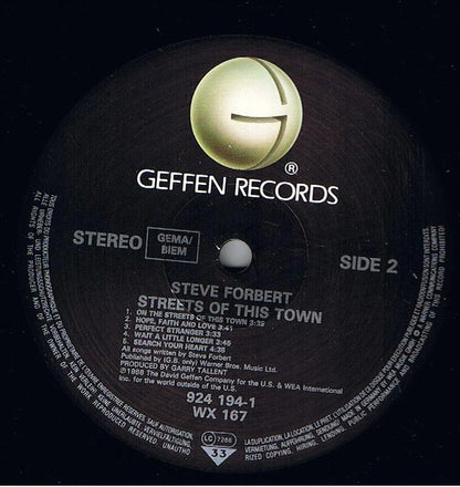 Steve Forbert : Streets Of This Town (LP, Album)