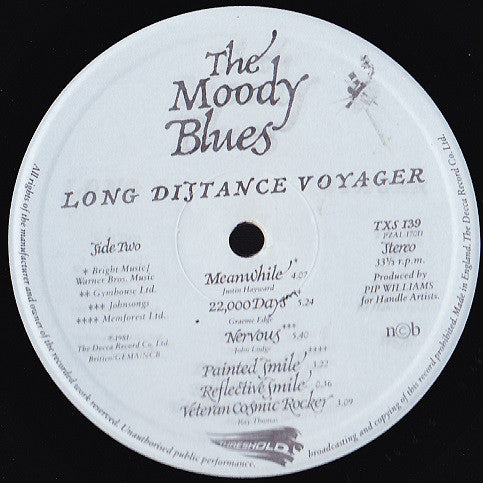 The Moody Blues : Long Distance Voyager (LP, Album, Gat)