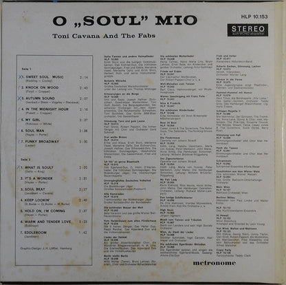 Toni Cavana And The Fabs : O "Soul" Mio (LP)